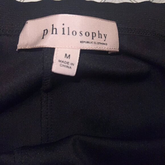 Philosophy Black Faux Suede High Waist Skinny Leg Pants - Size Medium - Picture 4 of 4